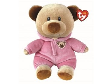 Baby Ty Pajama Bear Pink 17cm