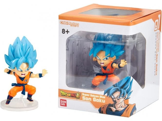 Bandai Chibi Masters Dragon Ball Super Saiyan Blue SON GOKA Figure 8cm 