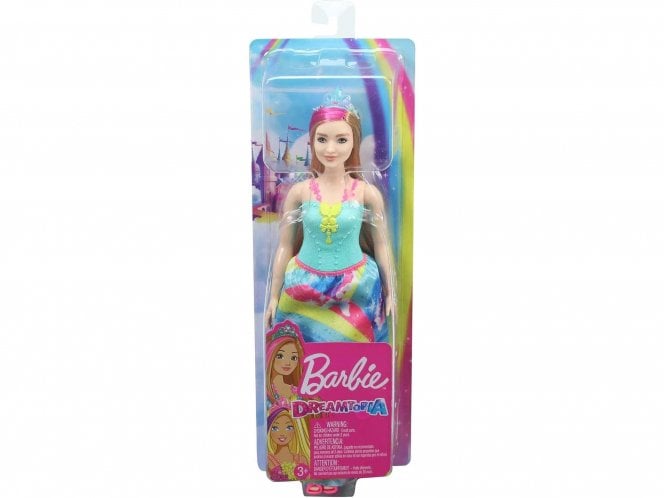 Mattel Barbie Dreamtopia Princess Doll Teal Tiara & Top - Rainbow Dress