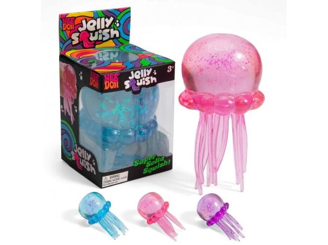 Bigjigs NeeDoh Jelly-Squish Super Solid Squish Jellyfish Fidget Toy