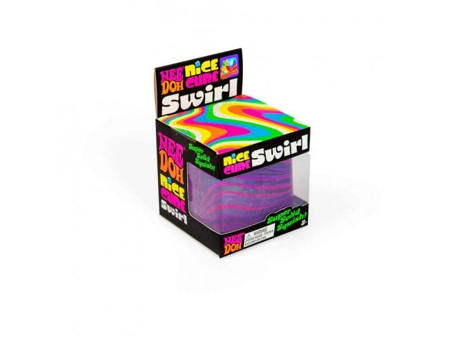 Bigjigs NeeDoh Nice Cube Swirl Fidget Toy - one supplied at random