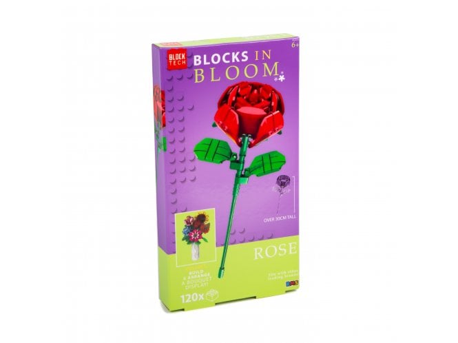 Blocks in Bloom Flowers Rose Building Blocks Kit