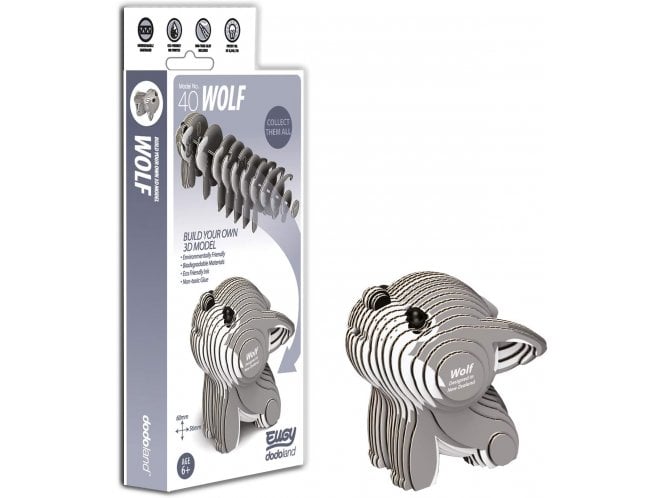 Brainstorm EUGY 3D Animal Model Craft Kit Wolf
