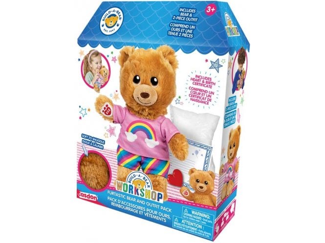 Casdon Build A Bear Toy And Rainbow Outfit Pack 