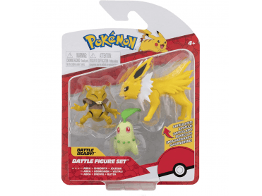 Pokemon Battle Figures 3 Pack Abra Chikorita and Jolteon