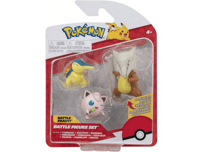 Character Options Pokemon Battle Figures Set of 3 Pack Cyndaquil Jigglypuff and Marowak