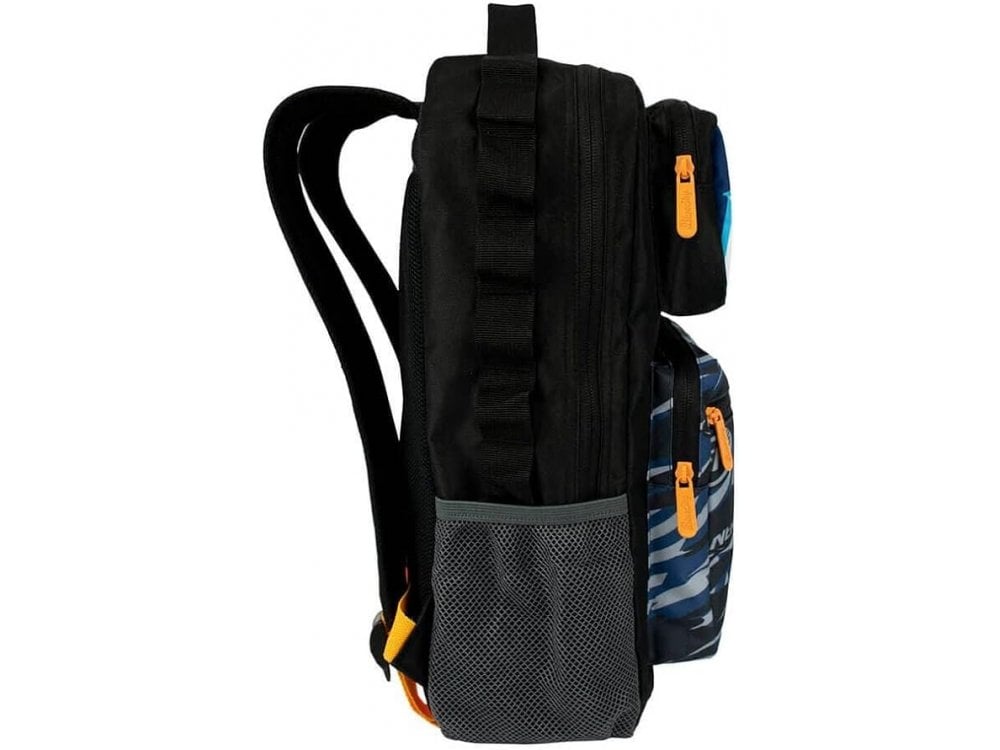 NERF Camouflage Schulrucksack Für Jungen – Mit Netz-Seitentasche, Verstellbaren Gurten, Tarn-Design