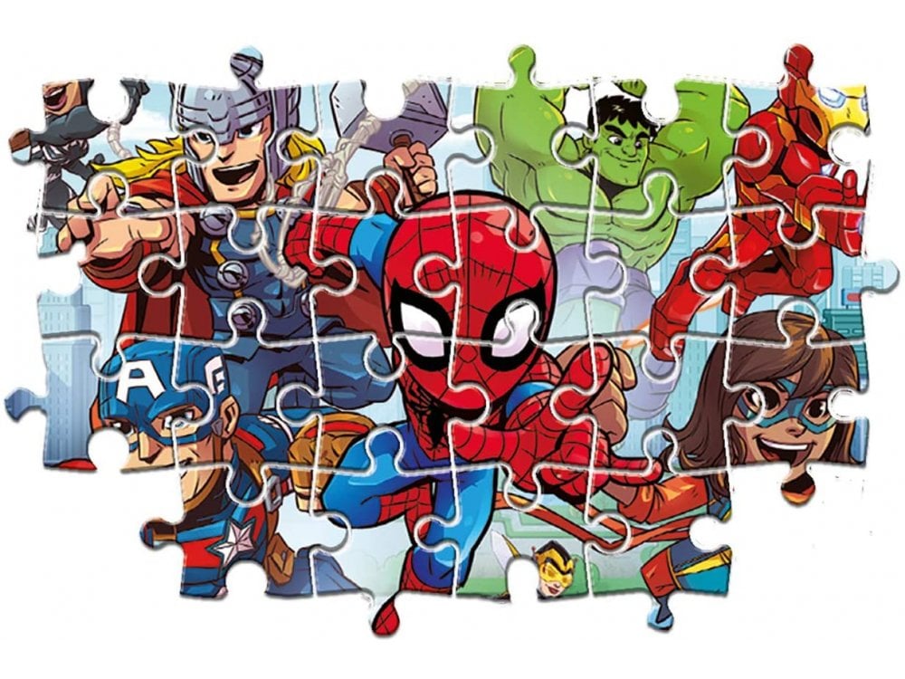 Clementoni Maxi Puzzle 24 Teile – Avengers Assemble, Für Kinder Ab 3 Jahren, Maße 67,7 X 47,7 Cm
