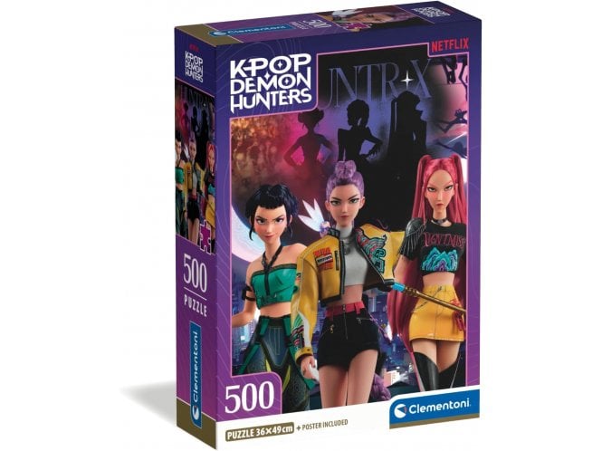 Clementoni PUZZLE 500pc COMPACT - KPOP DEMON HUNTERS