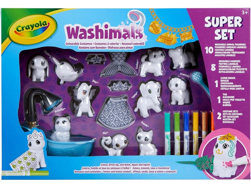 CRAYOLA Washimals Peculiar Pets – Kit Recharge 3 Bébés Animaux – Dragon, Licorne, Hibou – Feutres Lavables – Dès 3 Ans