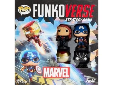 Funko Games Funkoverse Marvel 100 4Pack - Thanos - Captain America, Black Widow, Iron Man And Black Panther - 3'' (7.6 Cm)