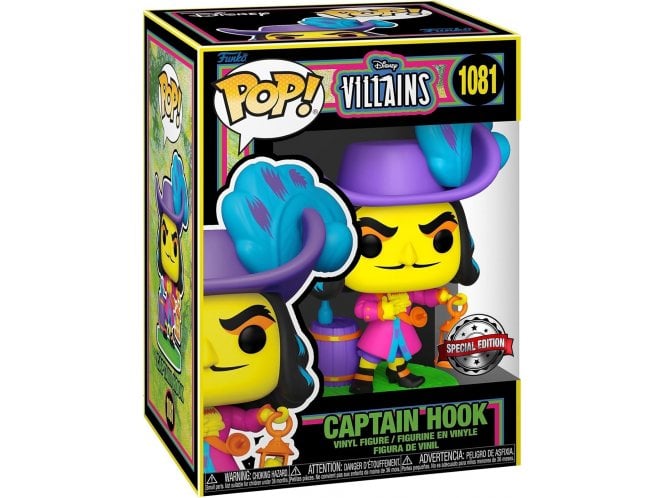 Funko Pop! Disney Villains Pop! Captain Hook #1081 Blacklight Exclusive