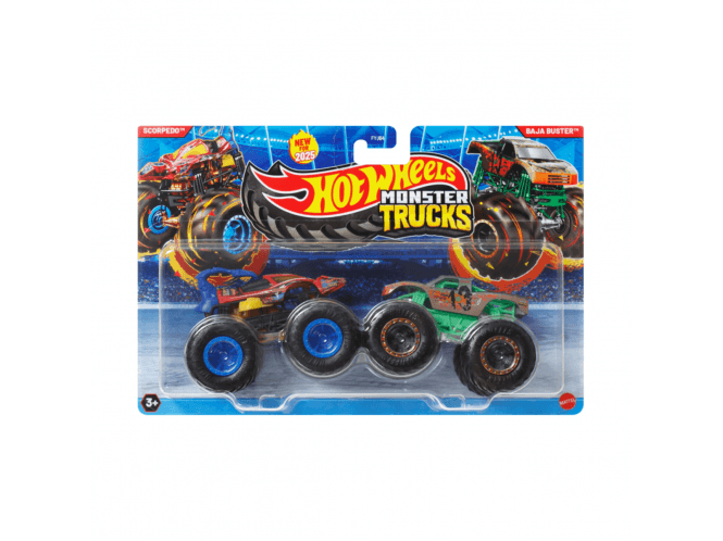 Mattel Hot Wheels Monster Trucks Demolition Doubles - Scorpedo & Baja Buster