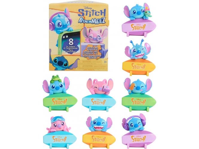 Just Play Disney Stitch Attachmeez Collect 5 cm Mini Figure Blind Box