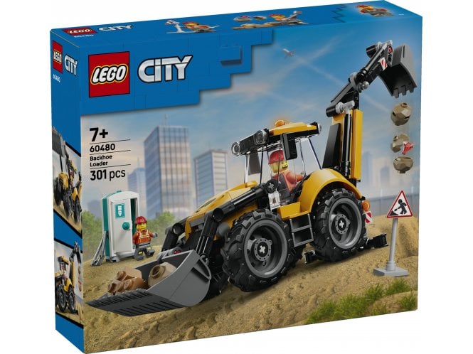 LEGO 60480 Yellow Backhoe Loader