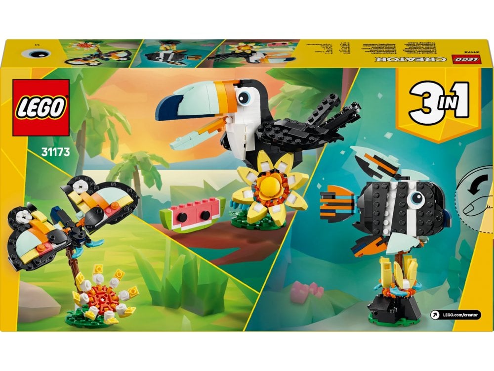 LEGO 31173 Tropical Toucan 3-in-1 Animal Set | Toytown