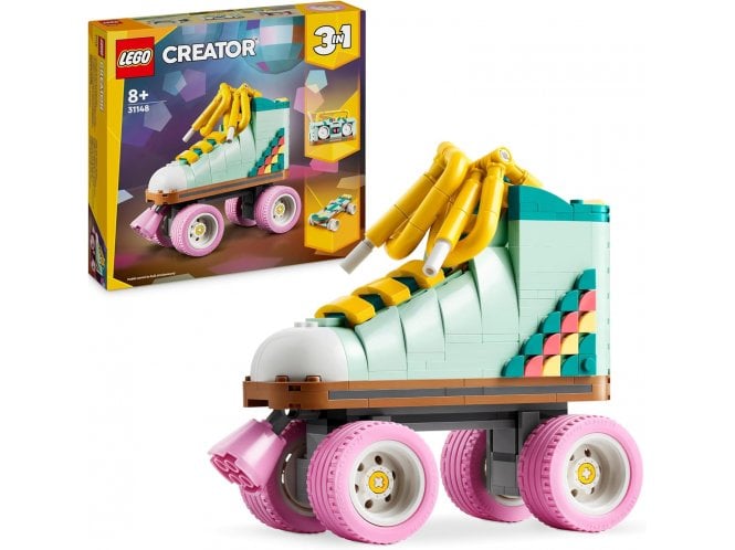 LEGO Creator 3in1 Retro Roller Skate to Mini Skateboard Toy to Boom Box Radio
