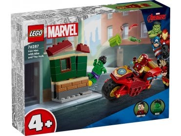 LEGO Marvel Iron Man with Bike and The Hulk 76287