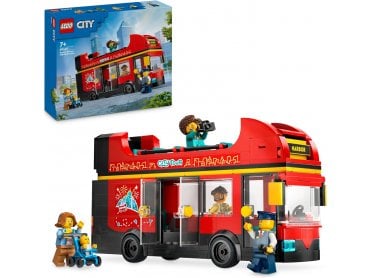 Red Double-Decker Sightseeing Bus