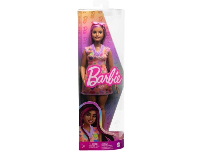 Mattel Barbie Fashionistas Doll with a Heart-Print Sweater Dress