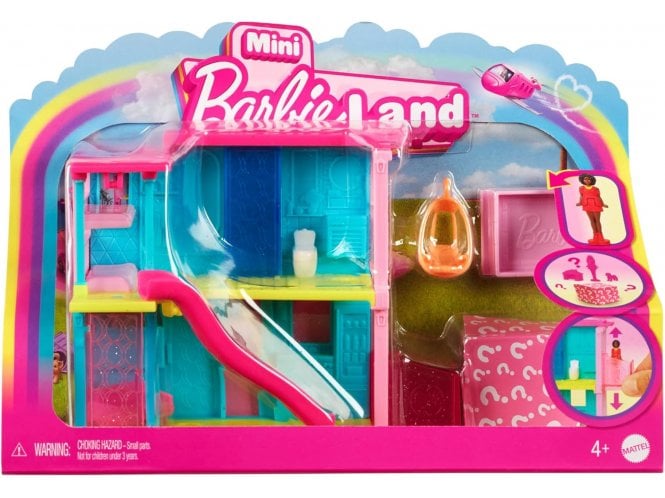 Mattel BarbieLand Mini Dreamhouse with BLUE WITH PINK SLIDE