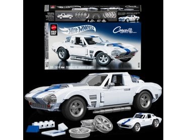 Mattel Brick Shop Hot Wheels Corvette Grand Sport Building Toy Kit