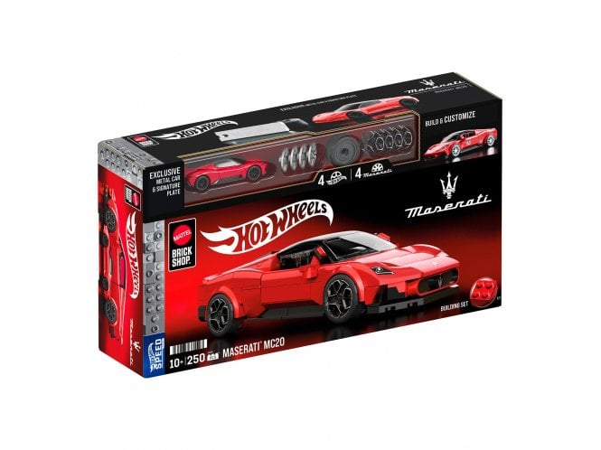 Mattel Brick Shop Hot Wheels Maserati MC20 Building Set