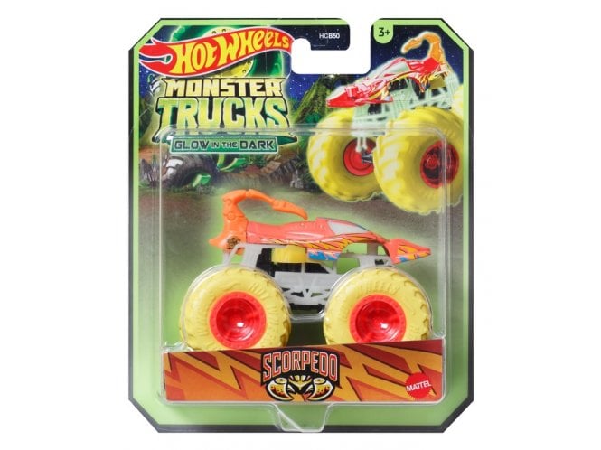 Mattel Hot Wheels Monster Trucks Die-Cast 1:64 Scorpedo Glow in the Dark