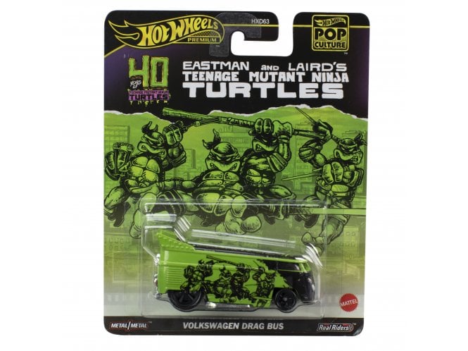 Mattel Hot Wheels Premium 1:64 Scale Replica TMNT Volkswagen Drag Bus