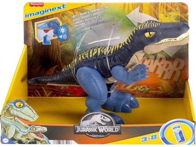 Mattel Imaginext Jurassic World Dinosaur Toy Growl & Glow Baryonyx