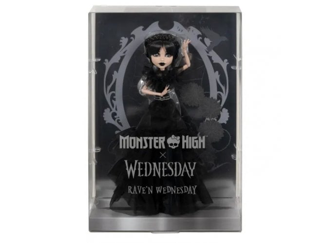 Mattel Monster High Monster High x Wednesday Rave’N Wednesday Doll in Black Gown