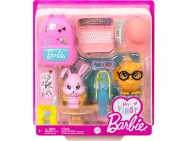 My First Barbie Story Starter Packs, School Theme with Backpack, Pets and Chalkboard