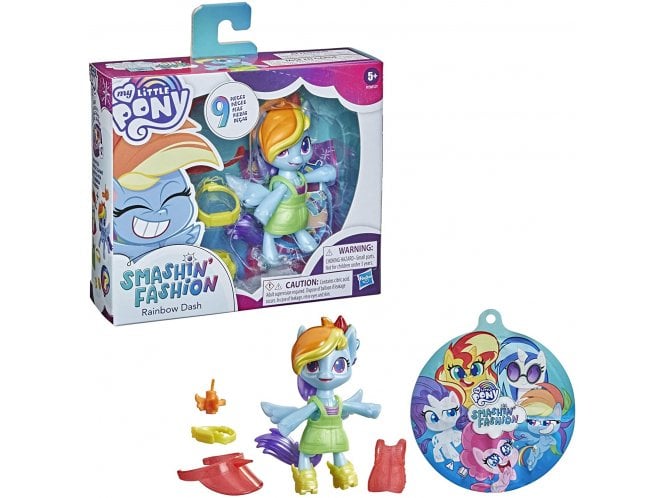 Hasbro My Little Pony Collectibles Poppin Pony Rainbow Dash RAINBOW HAIR GREEN DRESS