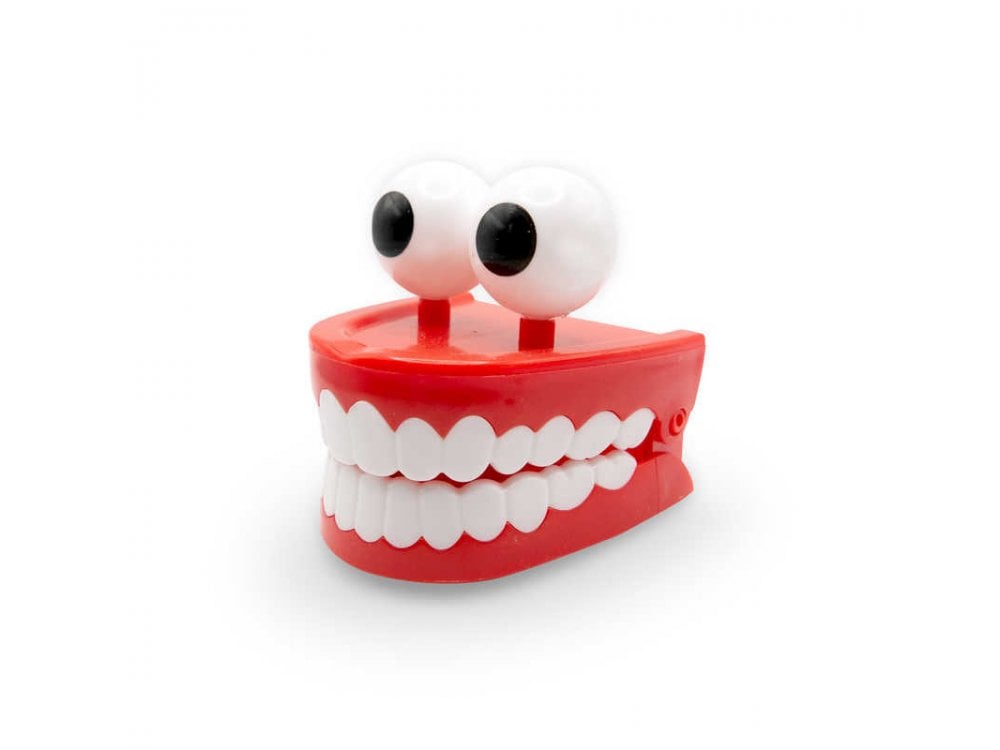 Fun One Tooth Joke Teeth HGL Standard EYEBALL CHATTERING TEETH, 6 X 6.5 Cm, Assorted ...