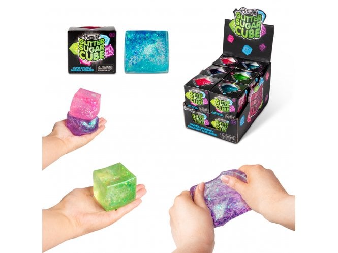 One For Fun SCRUNCHEMS GLITTER SUGAR CUBE - One supplied at random