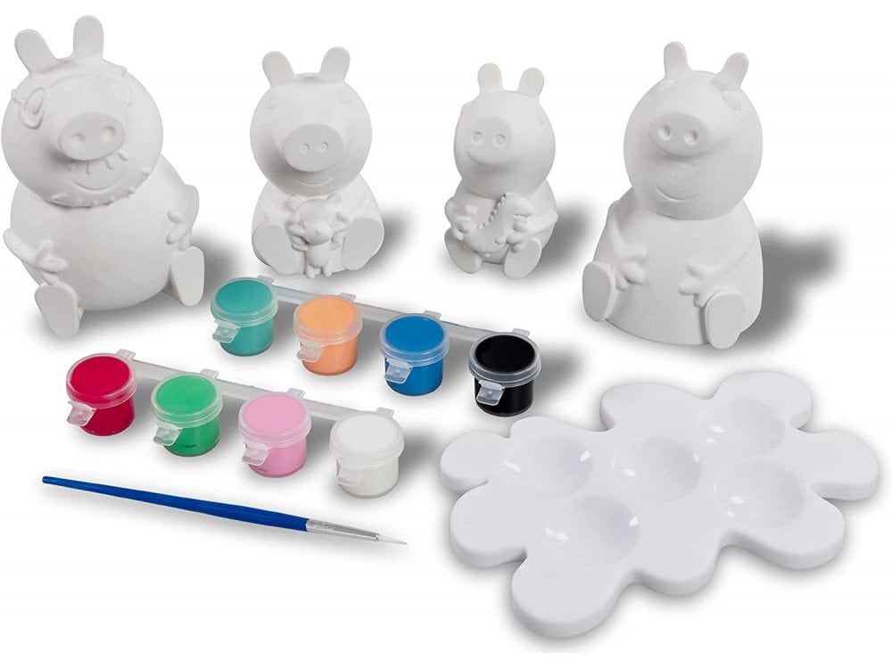 Kit De Pintura Maceta Peppa Pig - Bota De Yeso, Incluye Pinturas Y Pincel, Para 3-5 Años