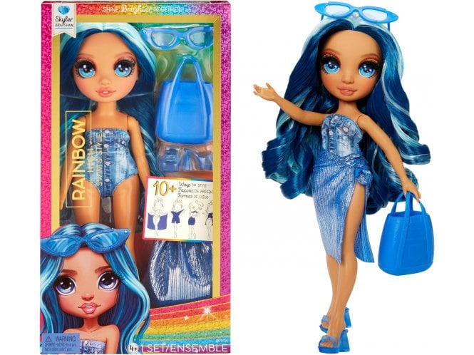 MGA Rainbow High Swim & Style - Skyler (Blue) - 28 cm Doll