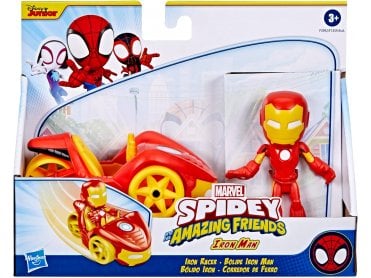  Marvel Hasbro Iron Man Action Figure and Iron Racer Vehicle