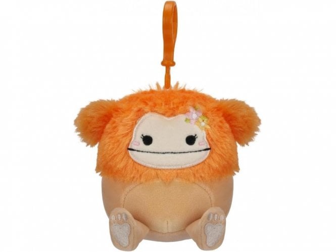 Jazwares Squishmallows 3.5 inch Clip-on Plush Shasta the Orange Bigfoot