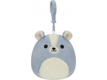 Squishmallows 3.5 inch Clip-On Plush Sol the Blue Skunk