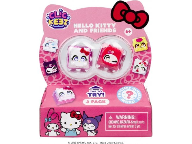 Vivid Clickeez Hello Kitty Mystery Figure 3 Pack (Styles Vary)