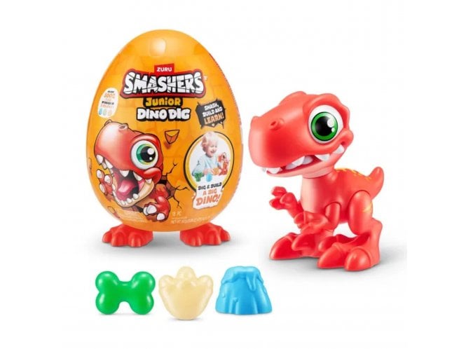 Zuru Smashers Junior Dino Dig Small Egg Red Raptor